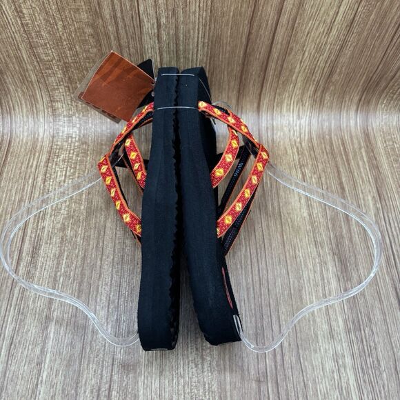 TEVA OLOWAHU RED SHAWL MUSH SANDALS FLIP FLOPS SIZE 6 WOMEN’S NEW WITH TAGS - Picture 4 of 11